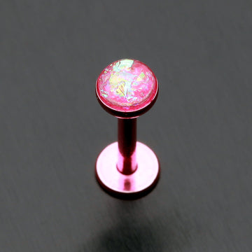 Detail View 1 of Colorline Opal Glitter Shower Dome Steel Labret-Pink